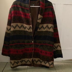 Aztec cardigan multi color size medium/large
